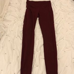 Full length with pocket maroon LuLuLemon legging